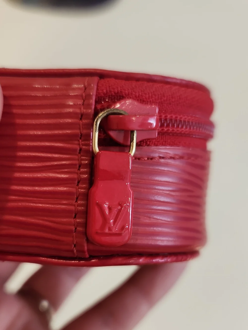 Red Leather Jewelry Case